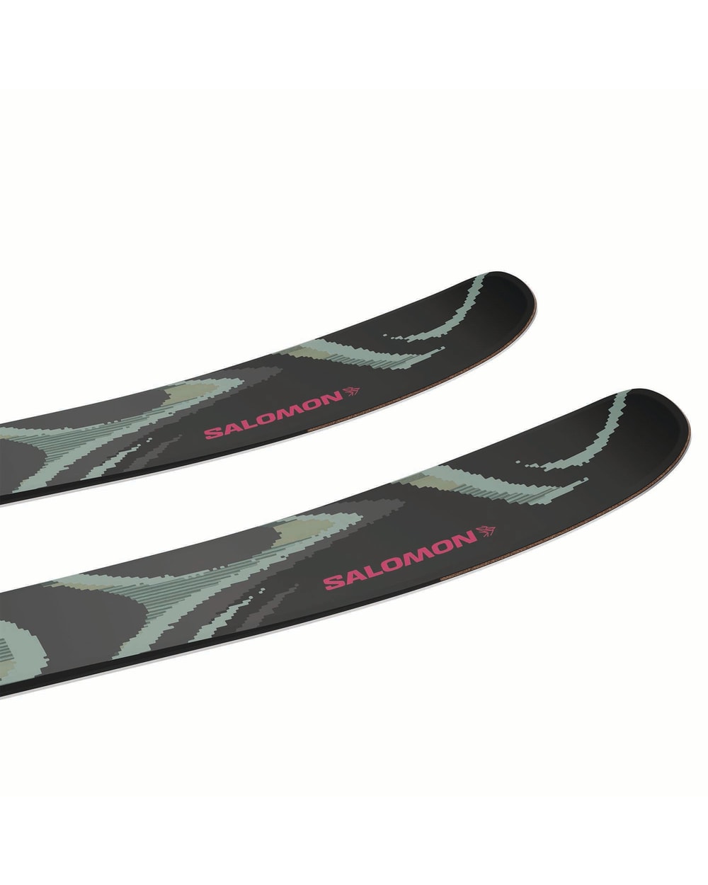 Salomon QST 100 freeride ski in Black/Iceberg Green