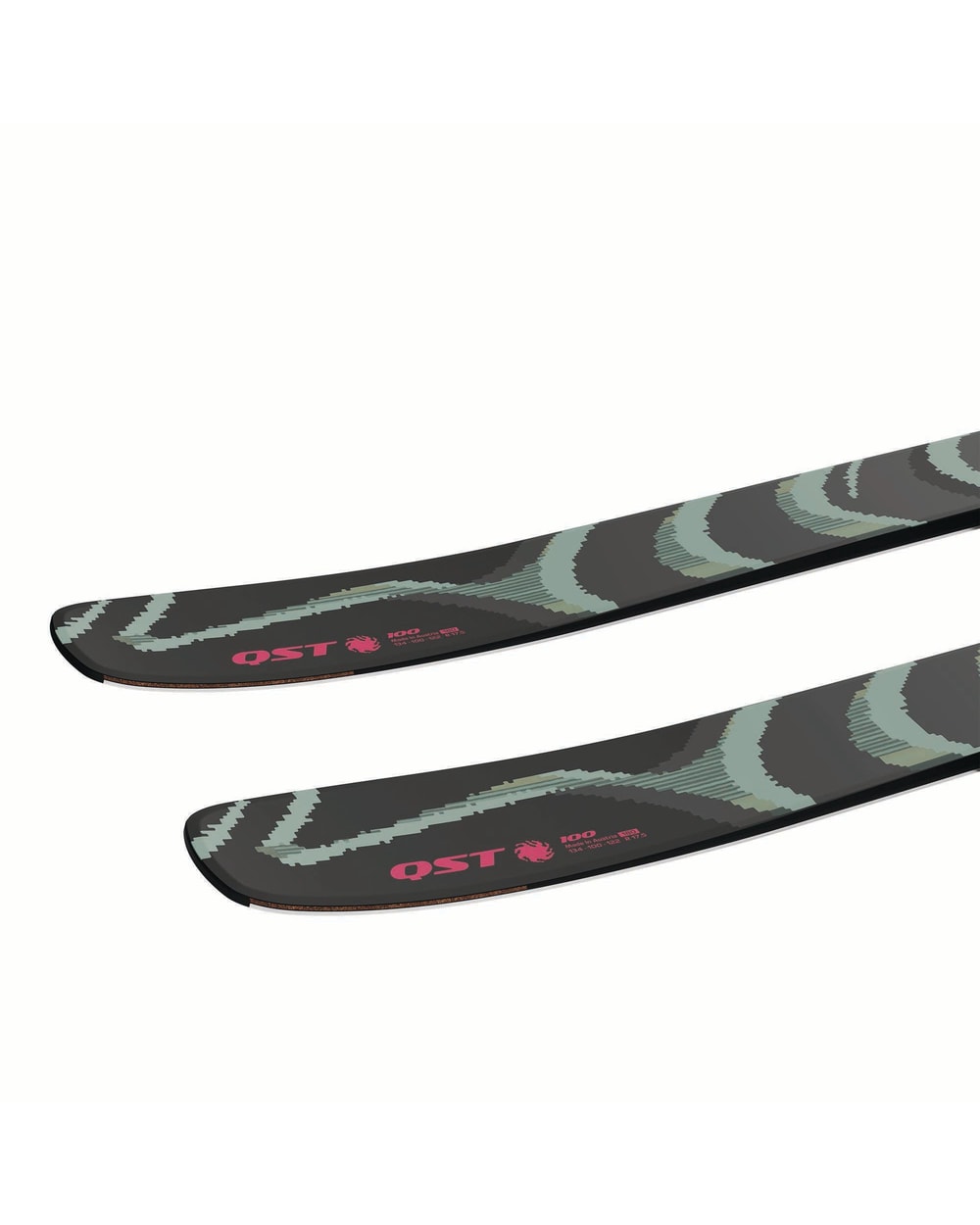 Salomon QST 100 freeride ski in Black/Iceberg Green
