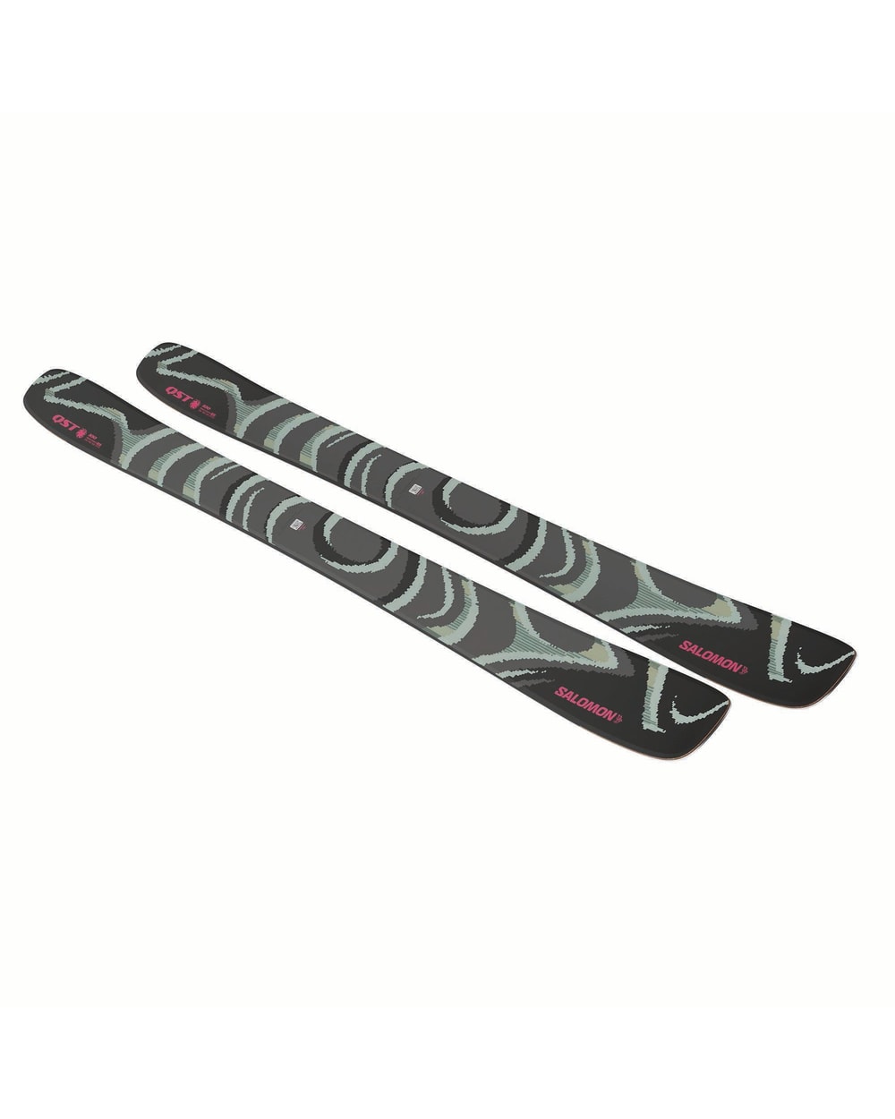 Salomon QST 100 freeride ski in Black/Iceberg Green