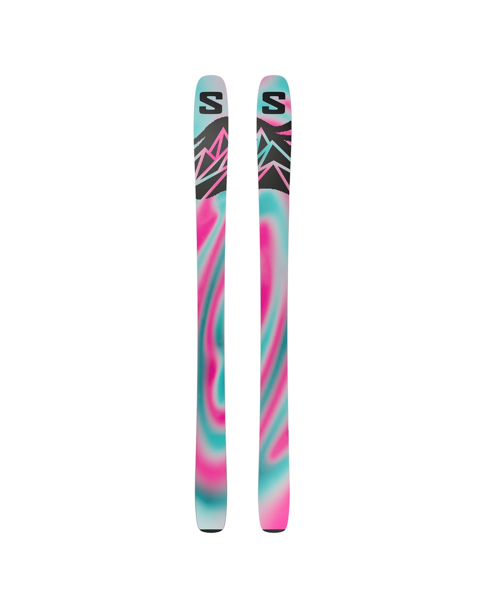 Salomon QST 106 freeride ski in Black/Pink
