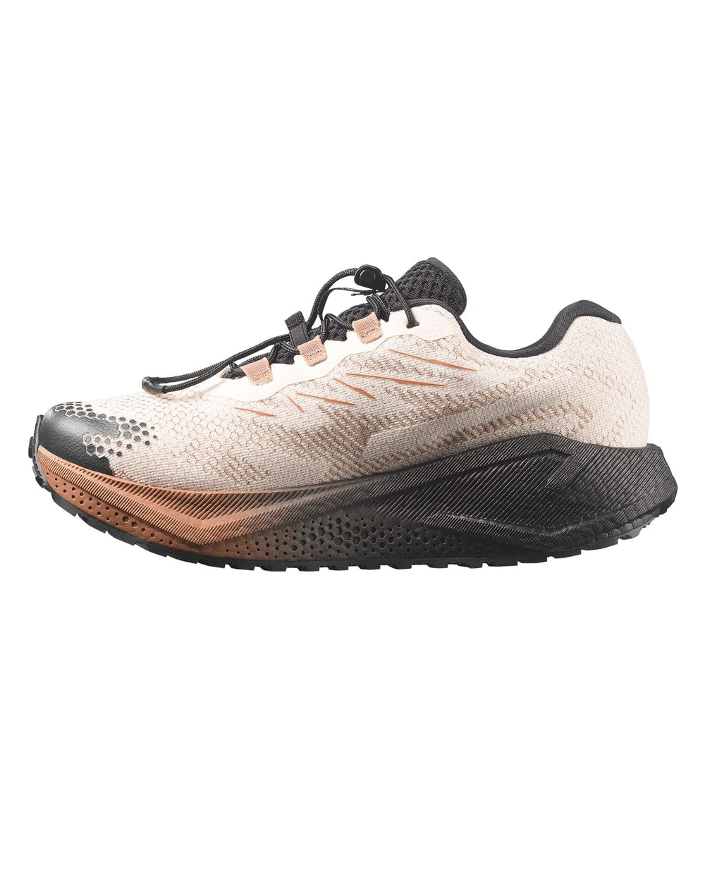 Salomon Women's Aero Blaze 4 GRVL Gore-Tex Running Shoes - Vanilla Ice/Black/Burro - medial