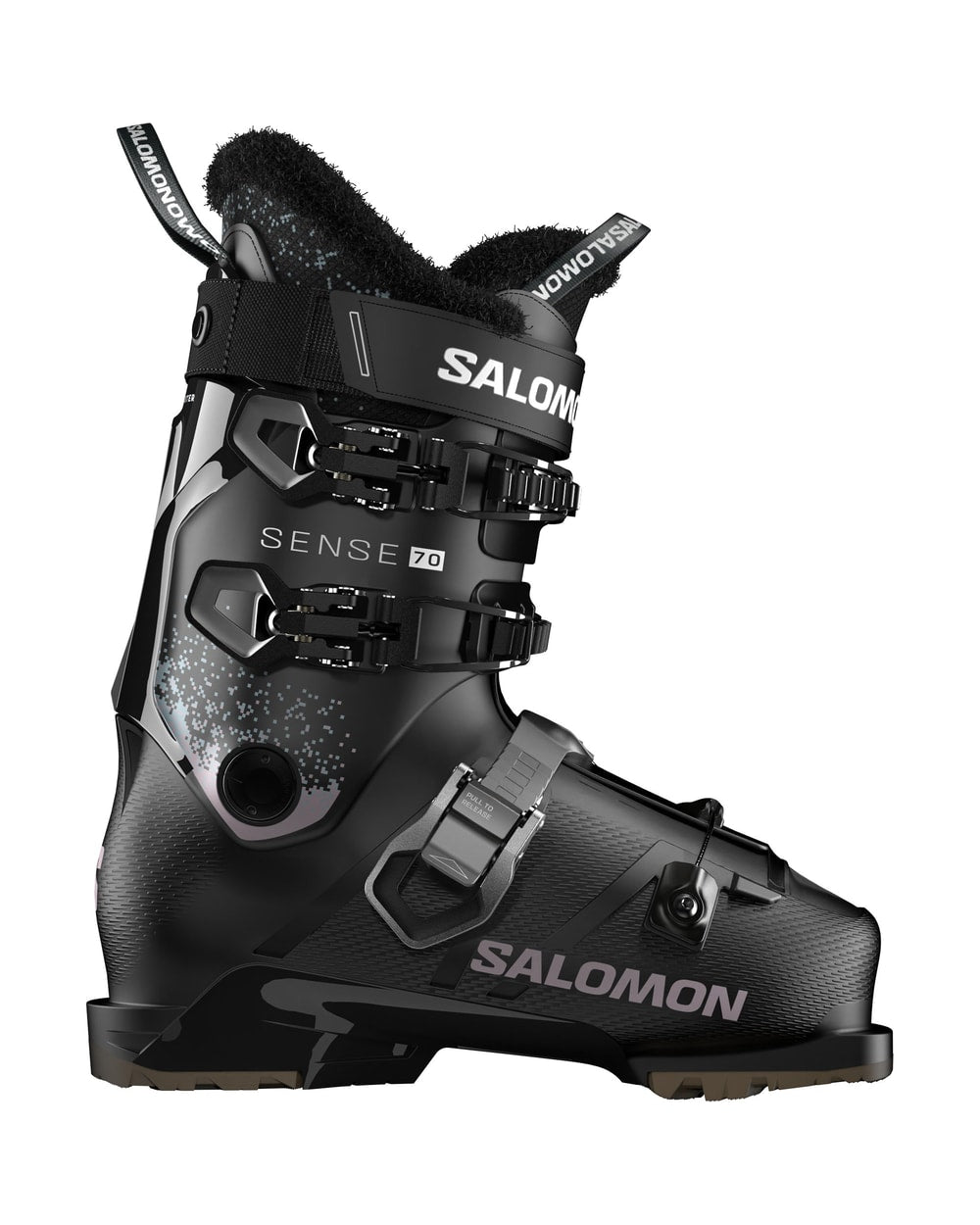 Salomon Women's Sense 70 alpine ski boot in Black