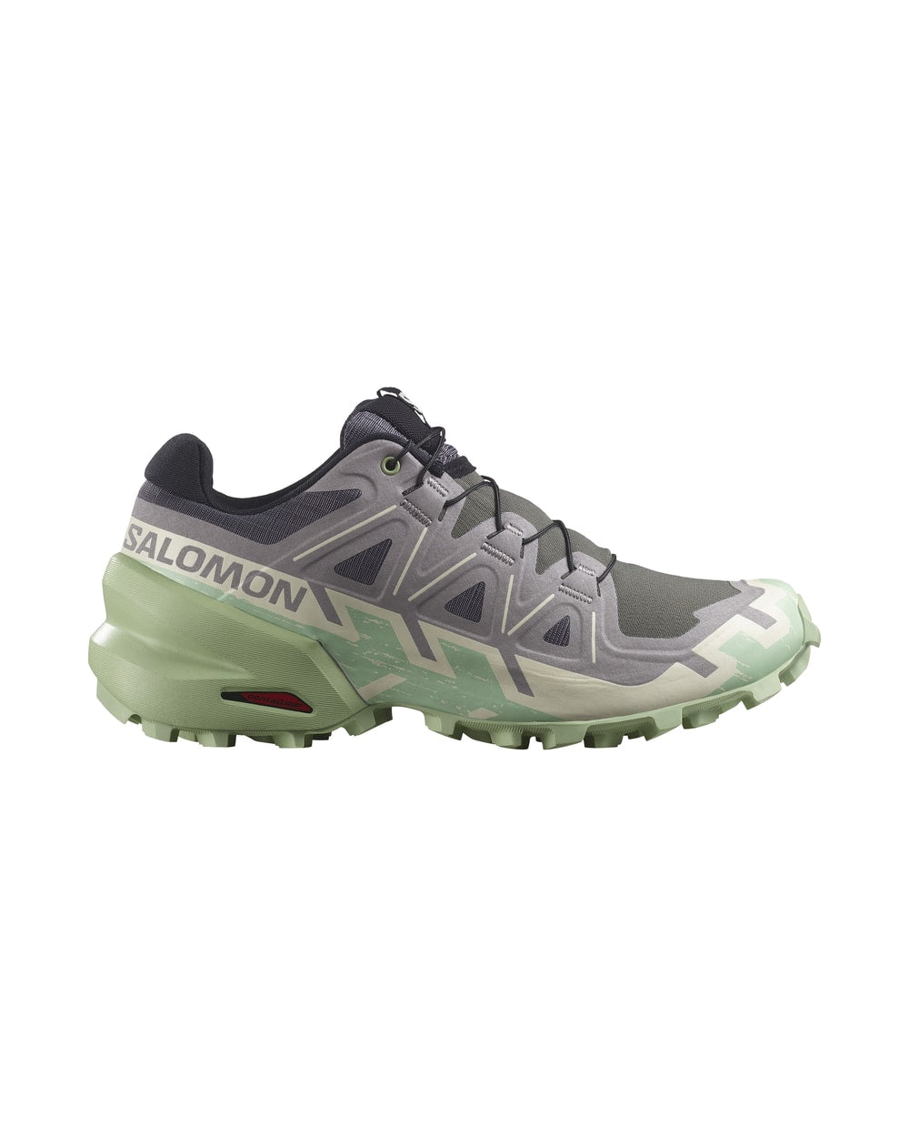 Salomon Women's Speedcross 6 Trail Running Shoes - Castlerock/Vanilla Ice/Smoke Green