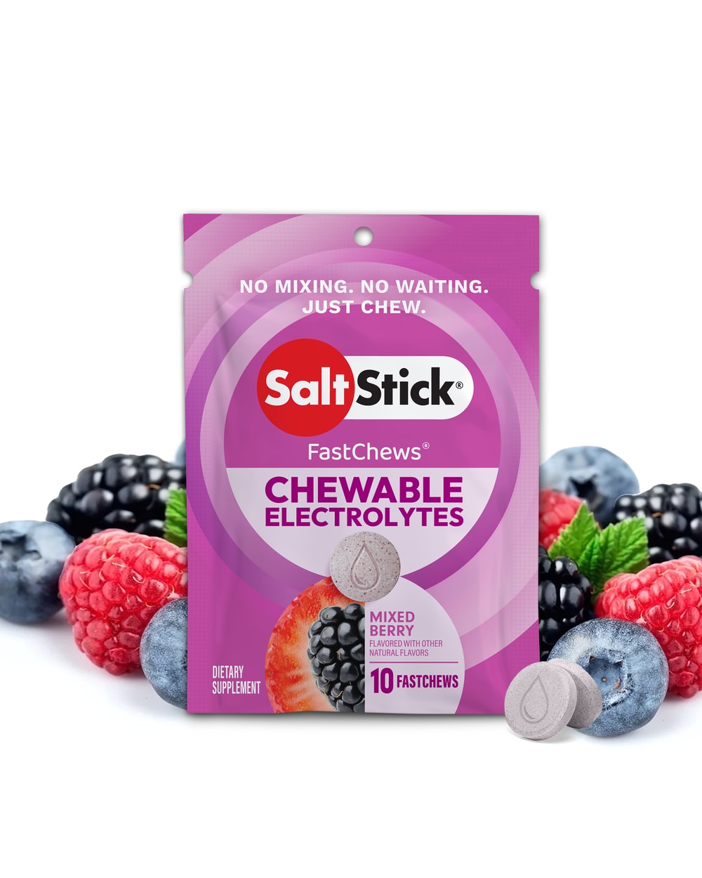 SaltStick FastChews Mixed Berry Electrolyte Chews - 10 Count Packet
