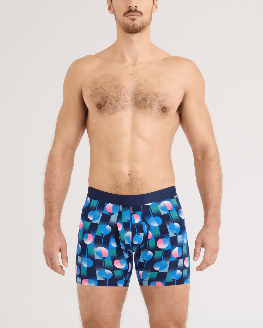 Saxx Droptemp Cooling Cotton Boxer Brief - Tee Up Maritime Blue back