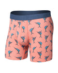 Saxx DropTemp Cooling Cotton Boxer Brief 6" - Big Catch-Desert Flower