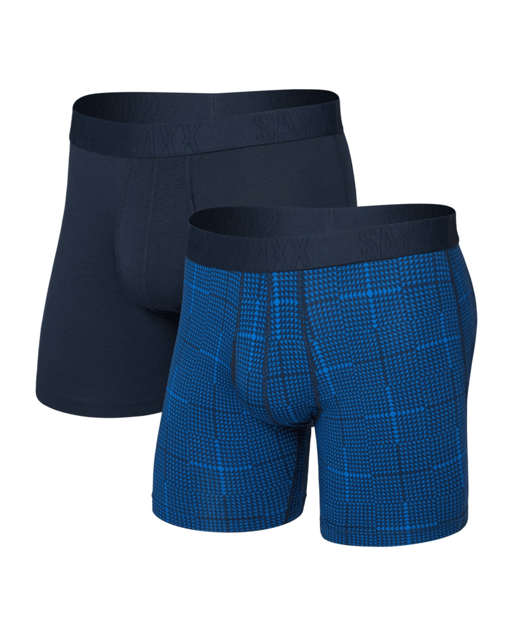 Saxx DropTemp Cooling Cotton Brief Boxer (2 Pack) - Rad Plaid/Dark Ink