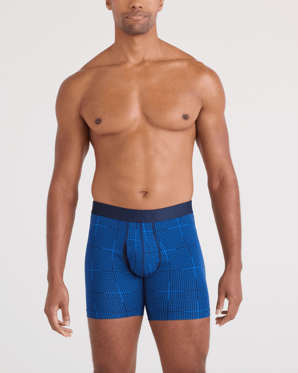 Saxx DropTemp Cooling Cotton Brief Boxer (2 Pack) - Rad Plaid/Dark Ink