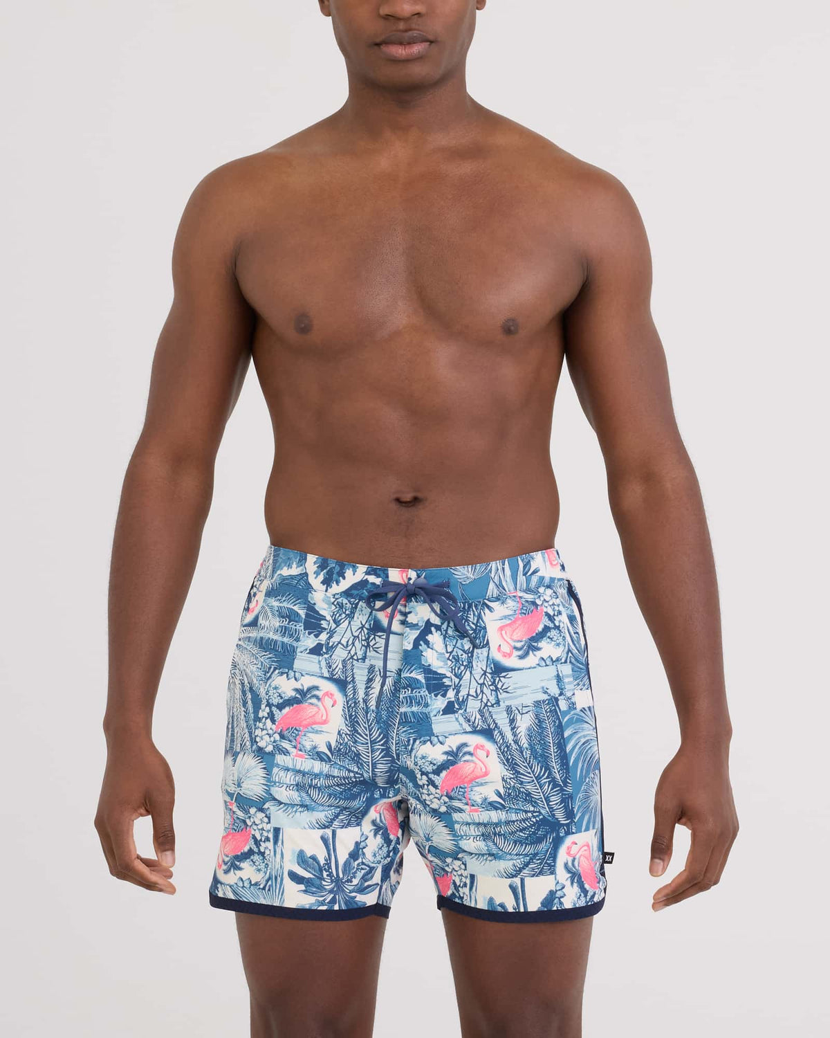 Saxx Harbormaster 2N1 Trunk 5in - Botanique Washed Indigo - front