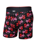 Saxx Vibe Xtra Soft Comfort Boxer Brief - Love Mark Black, front, flat