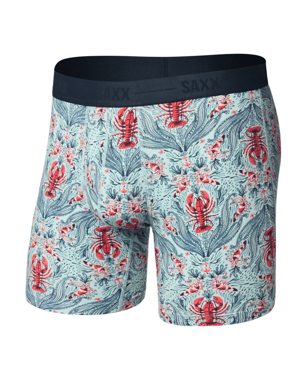 Saxx Men’s Smooth Luxe Micro Modal Boxer Brief - Lobster Flourish Mint