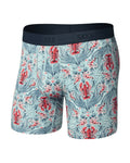 Saxx Men’s Smooth Luxe Micro Modal Boxer Brief - Lobster Flourish Mint