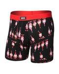 Saxx Vibe Xtra Soft Comfort Boxer Brief - Nick in a Box Black, front, flat