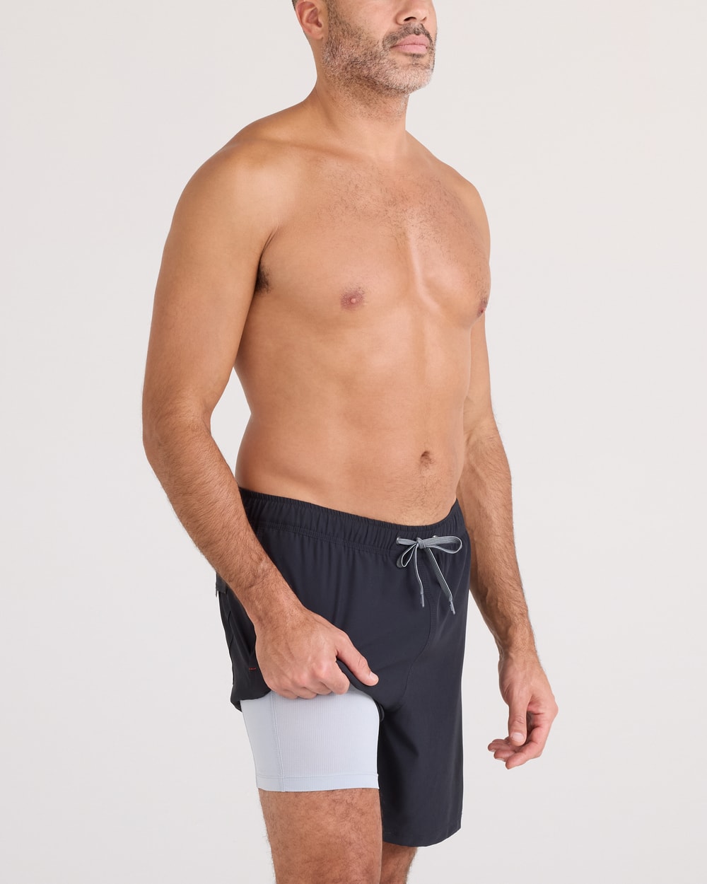Saxx Oh Buoy 2N1 Swim Volley Short 7 inch - Black side