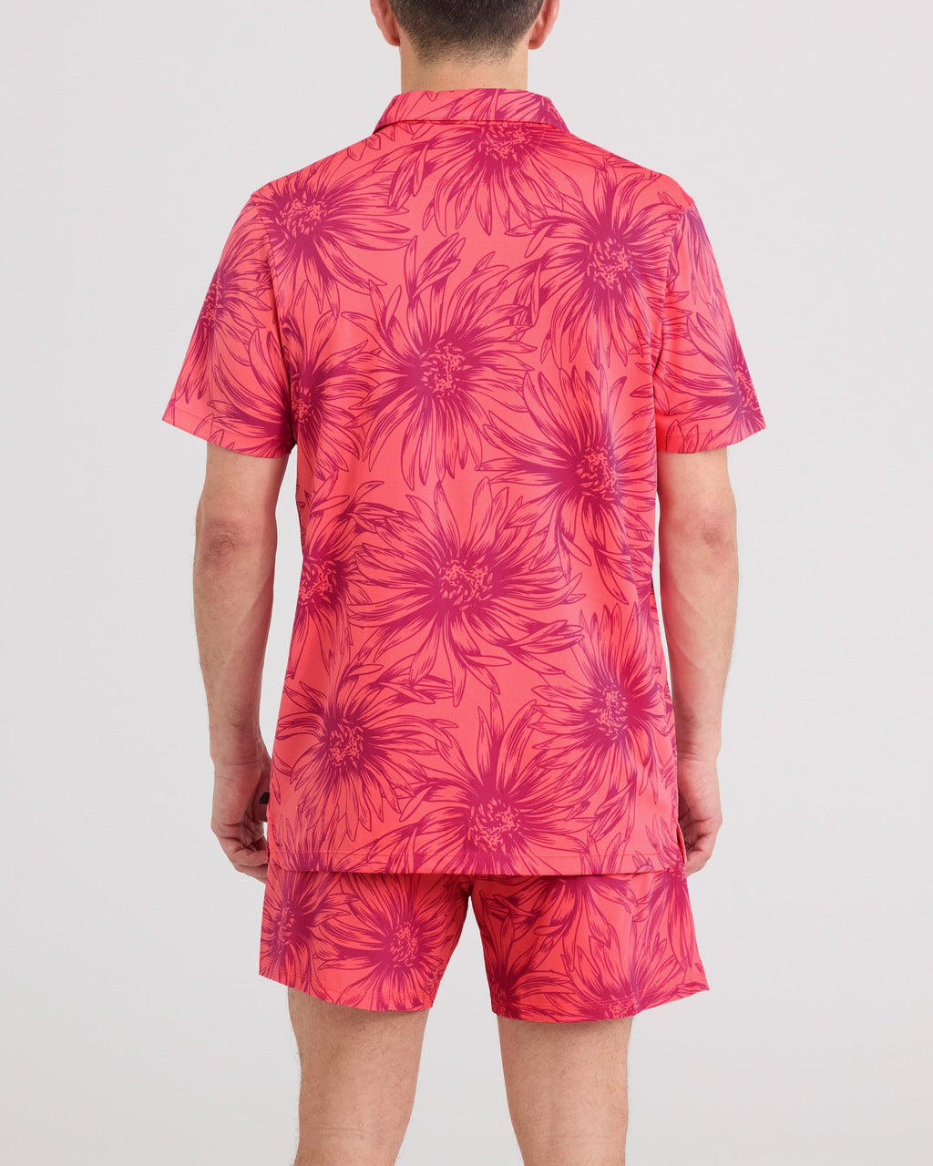 Saxx DropTemp Dry Resort Polo - Big Daisy Gumball - back