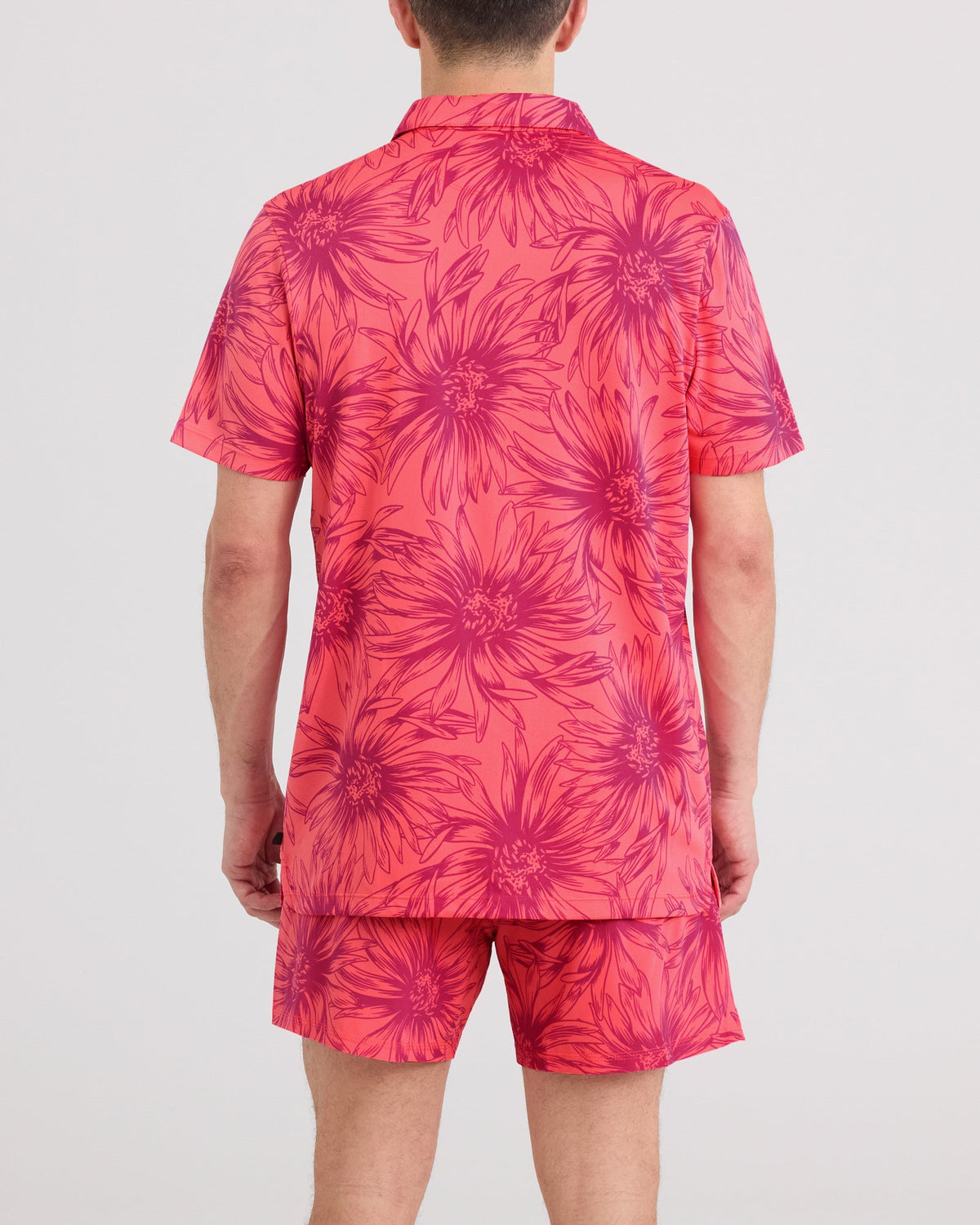 Saxx DropTemp Dry Resort Polo - Big Daisy Gumball - back