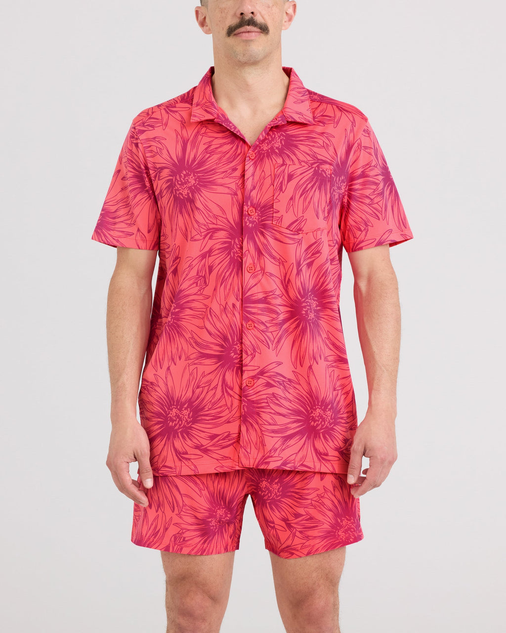 Saxx DropTemp Dry Resort Polo - Big Daisy Gumball - front
