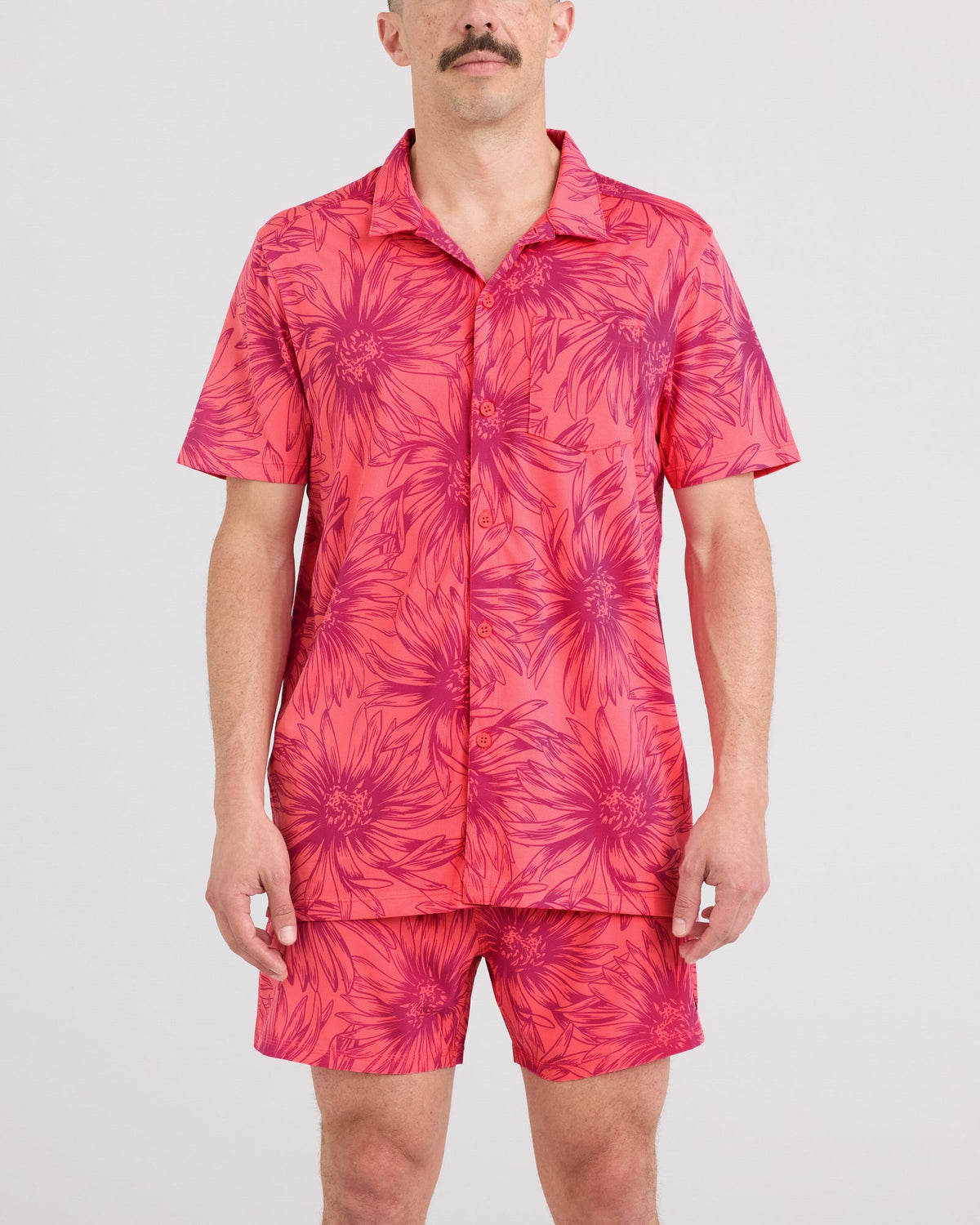 Saxx DropTemp Dry Resort Polo - Big Daisy Gumball - front
