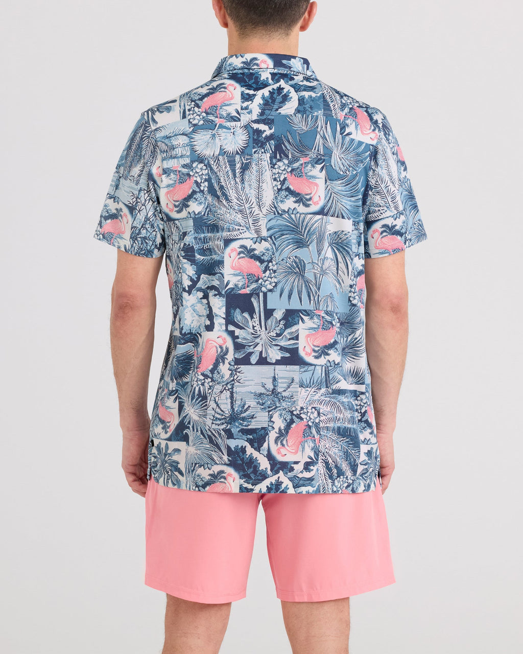 Saxx DropTemp Dry Resort Polo - Botanique Washed Indigo - back