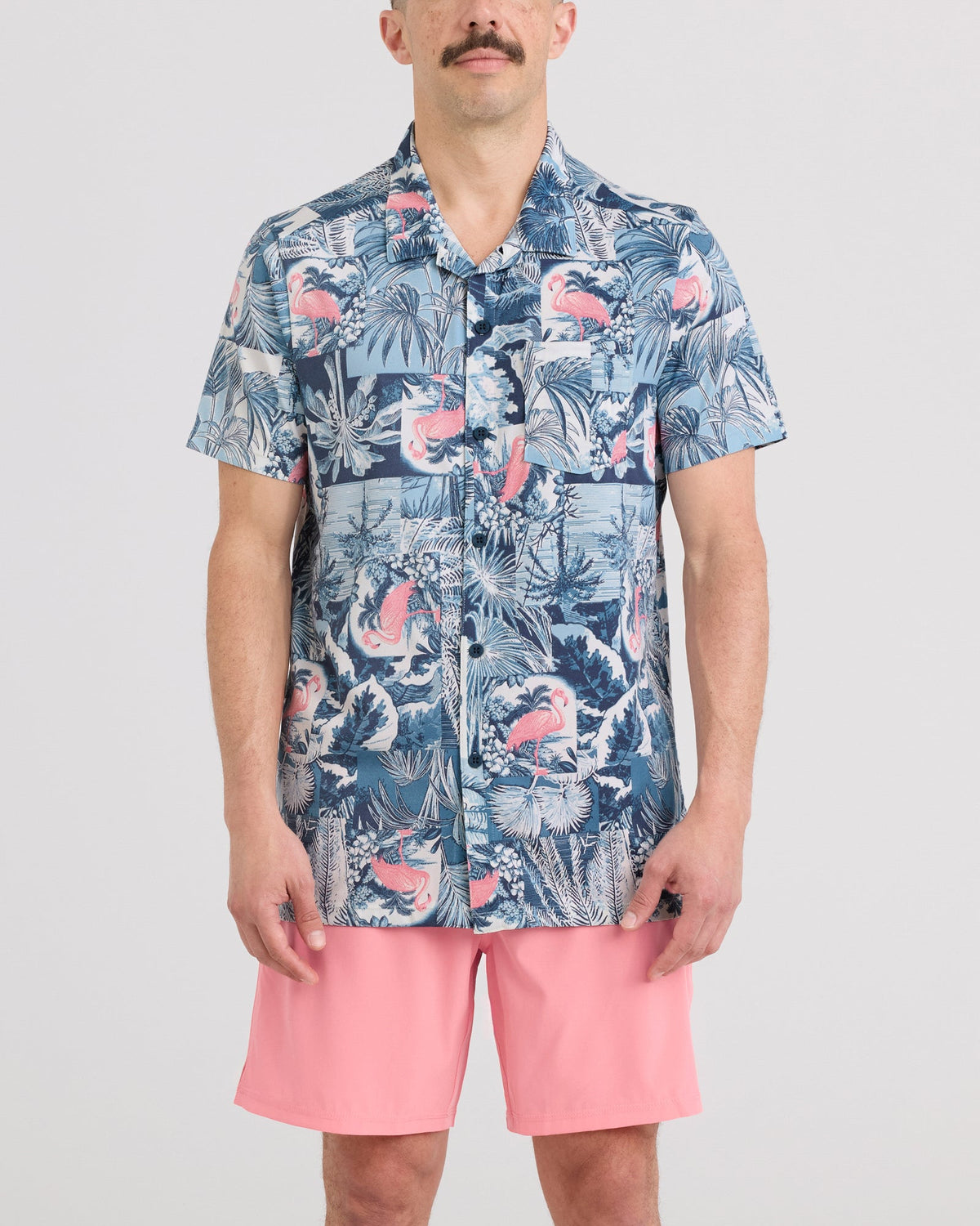 Saxx DropTemp Dry Resort Polo - Botanique Washed Indigo - front