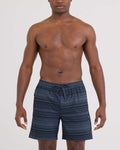 Saxx Sea To Shore 2N1 Swim Volley Short 6 inch - Agitated Stripe Indigo front