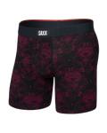 Saxx Vibe Xtra Boxer Brief Fly, Bear Brocade-Maroon, front