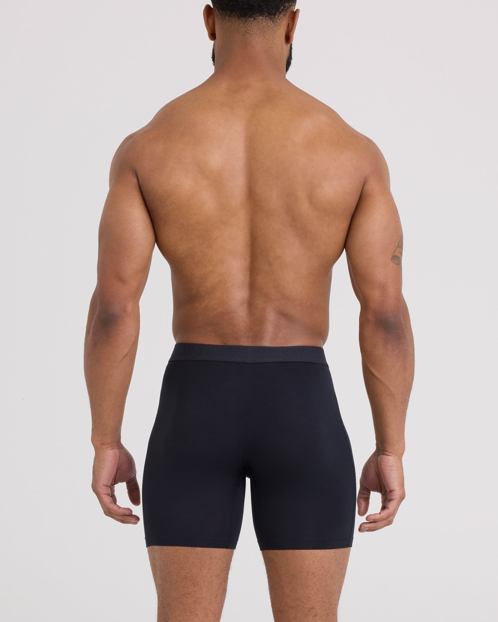 Saxx Vibe Xtra Boxer Brief Fly - Black, on model back