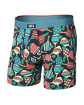 Saxx Vibe Xtra Boxer Brief Fly - Dillball Seascape, front flat