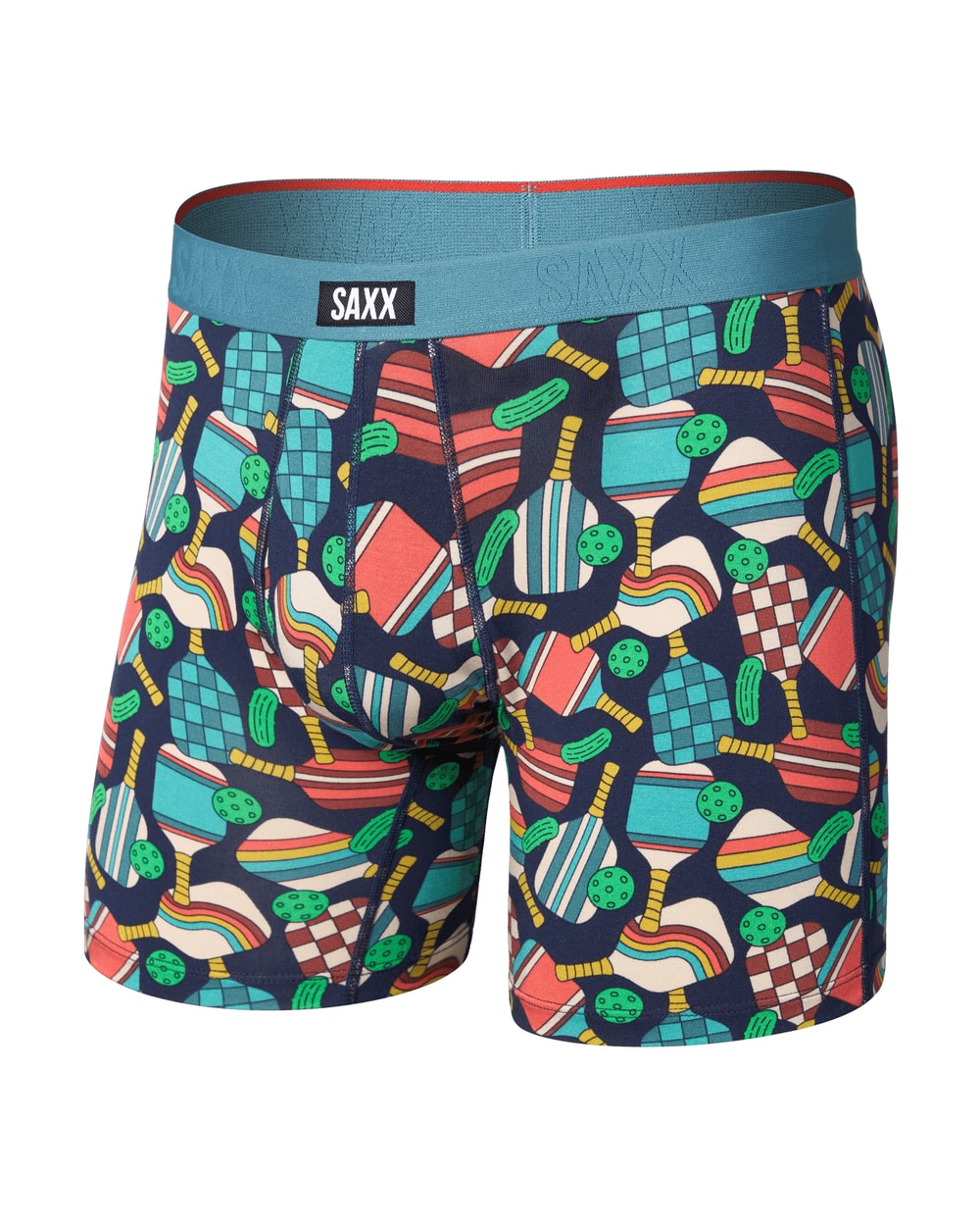 Saxx Vibe Xtra Boxer Brief Fly - Dillball Seascape, front flat