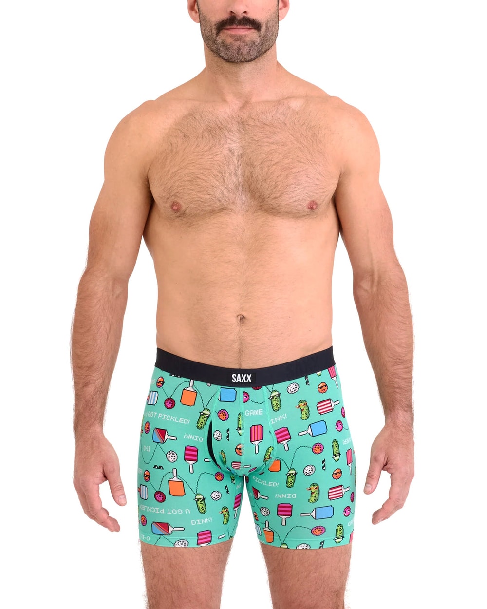 Saxx Vibe Xtra Soft Comfort Boxer Brief - Pixel Ball-Surf Blue