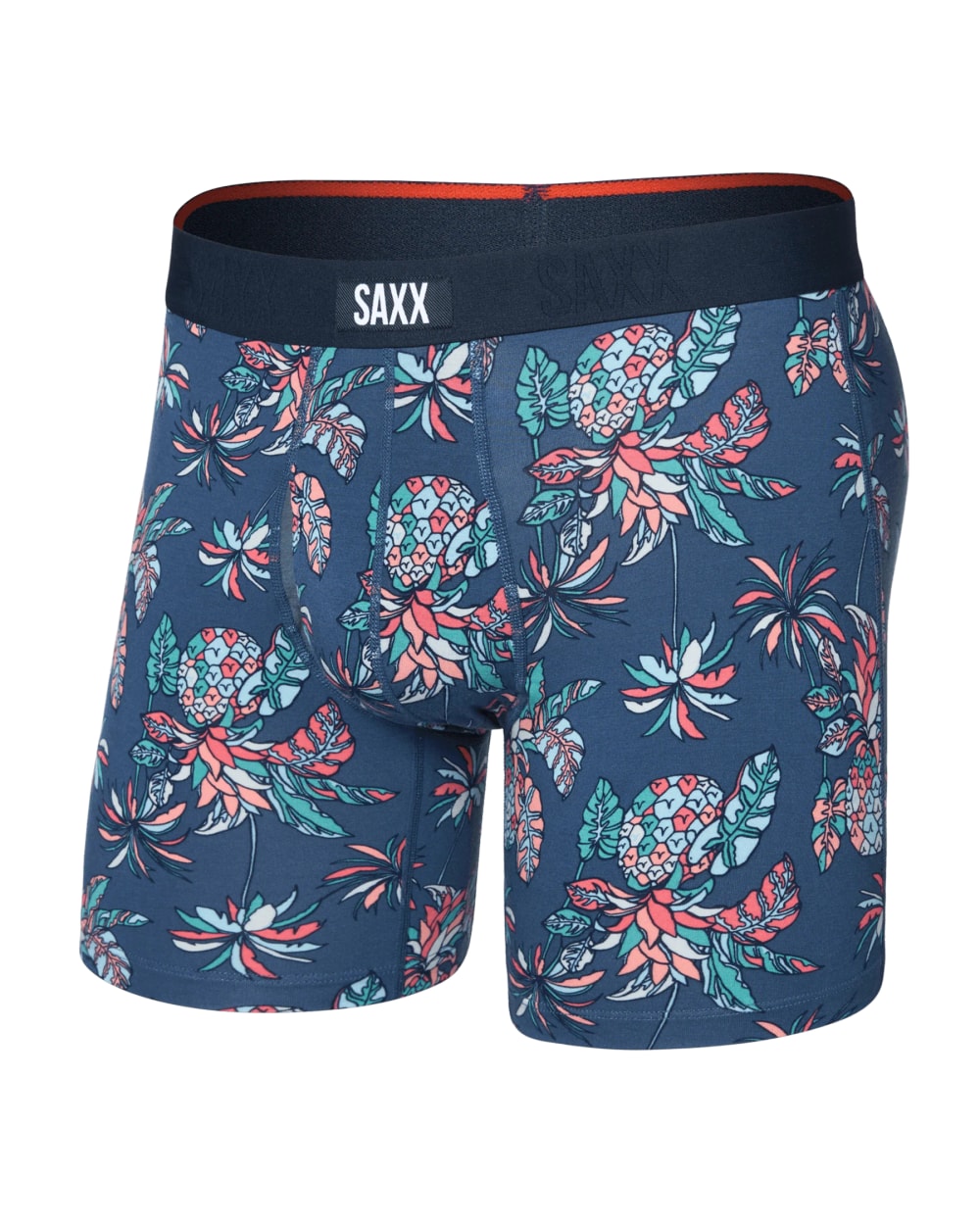 Saxx Vibe Xtra Soft Comfort Boxer Brief - Pineapple Tropic-Indigo