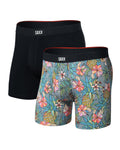 Saxx Vibe Xtra Soft Comfort Boxer Brief (2 Pack) - Pineapple Field/Black