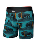 Saxx Vibe Xtra Soft Comfort Boxer Brief - Bison Bling Seascape, front, flat