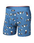 Saxx Vibe Xtra Soft Comfort Boxer Brief - Black Tie Affair Blue, front, flat