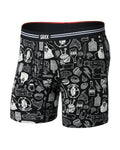 Saxx Vibe Xtra Soft Comfort Boxer Brief - Bun Appetit -Black