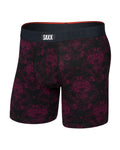 Saxx Vibe Xtra Boxer Brief Fly, Bear Brocade-Maroon, front