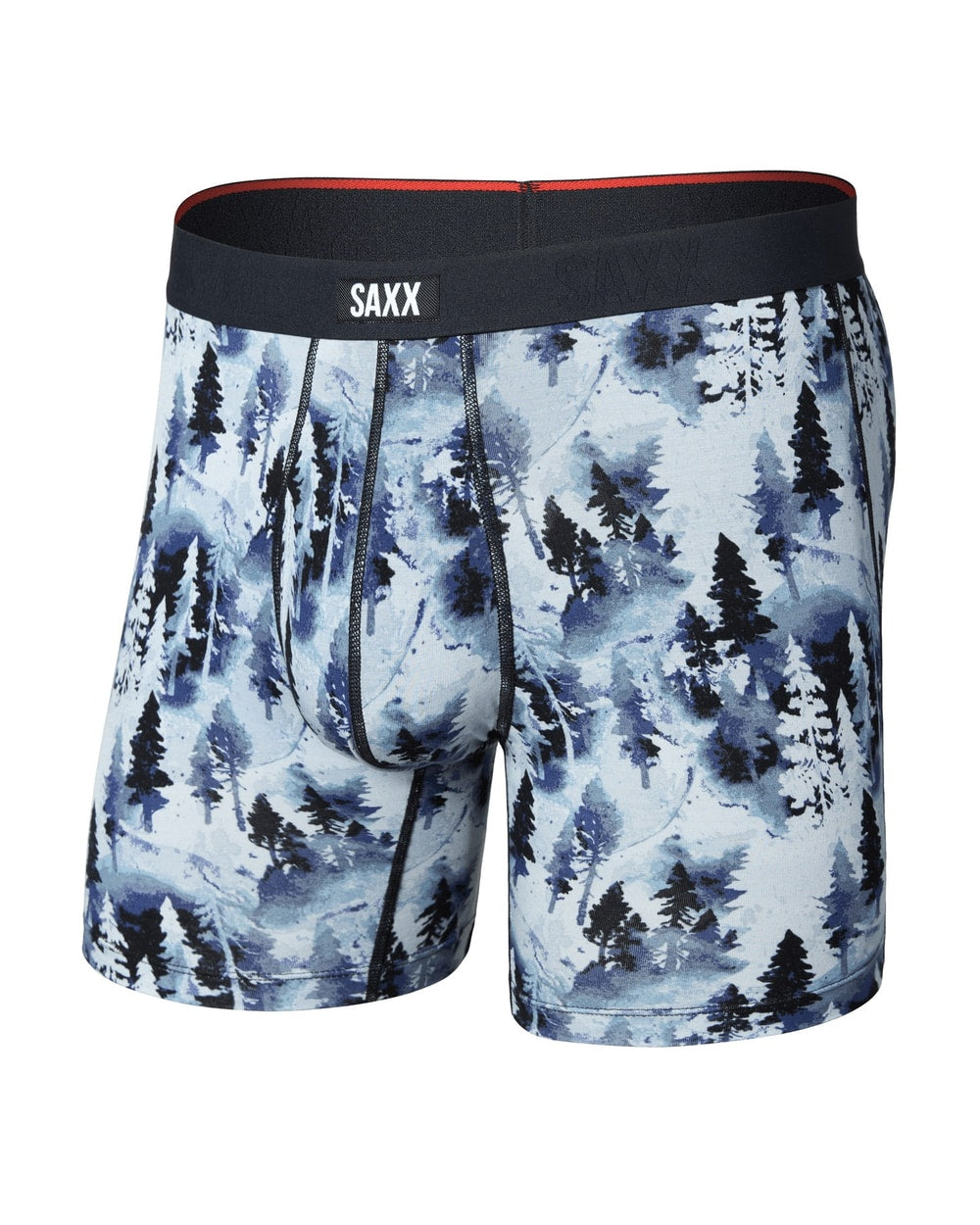 Saxx Vibe Xtra Soft Comfort Boxer Brief - Forestland Blue, front, flat