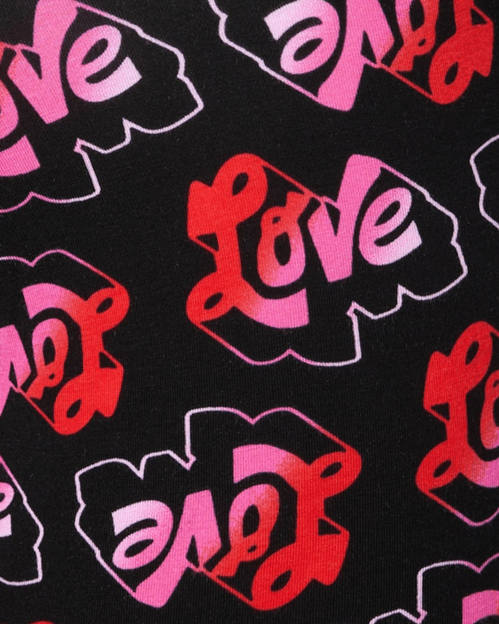 Saxx Vibe Xtra Soft Comfort Boxer Brief - Love Mark Black, fabric detail