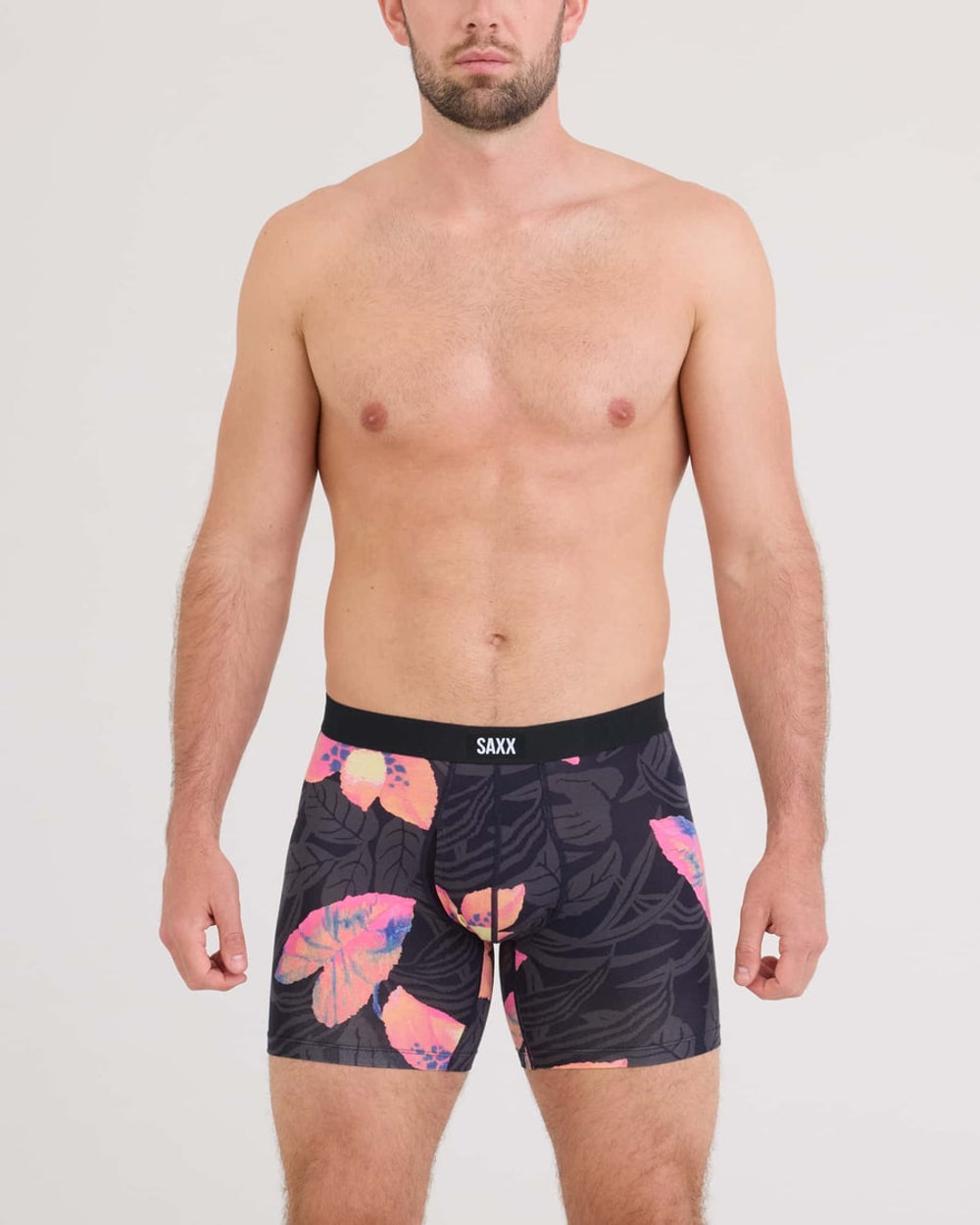 Saxx Vibe Xtra Soft Comfort Boxer Brief - Nocturnal Ordchid-Dark Ink
