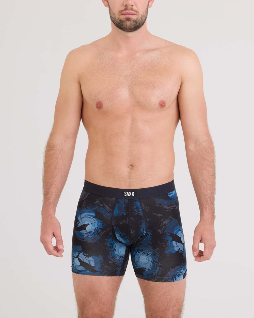 Saxx Vibe Xtra Soft Comfort Boxer Brief - Sun Day School Navy