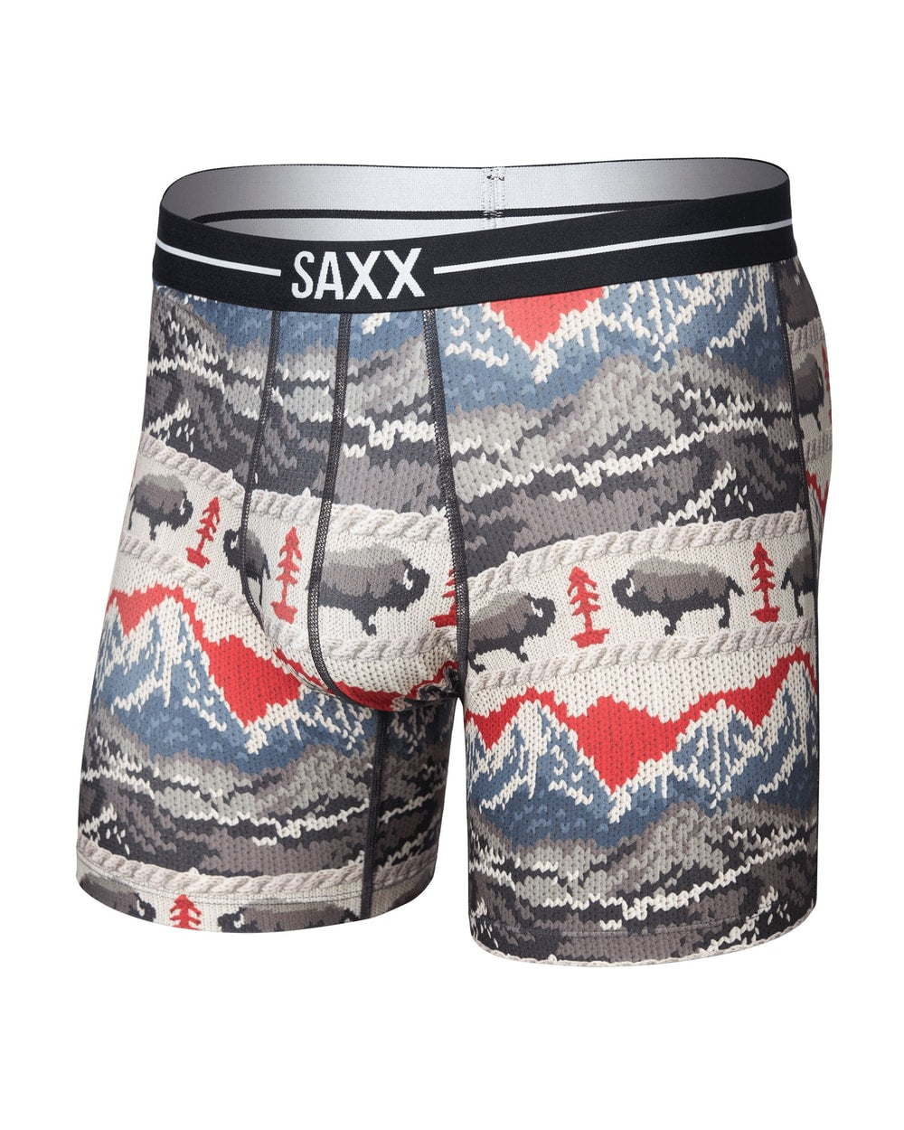 Saxx Volt Breathable Mesh Boxer Brief - Hiking Sweater Cream, front, flat