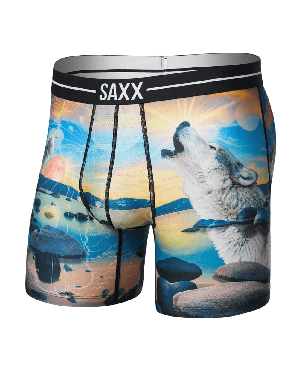 Saxx Volt Breathable Mesh Boxer Brief - I Dream of Tahoe-Multi
