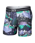 Saxx Volt Breathable Mesh Boxer Brief - Midnight Sun Black, front, flat