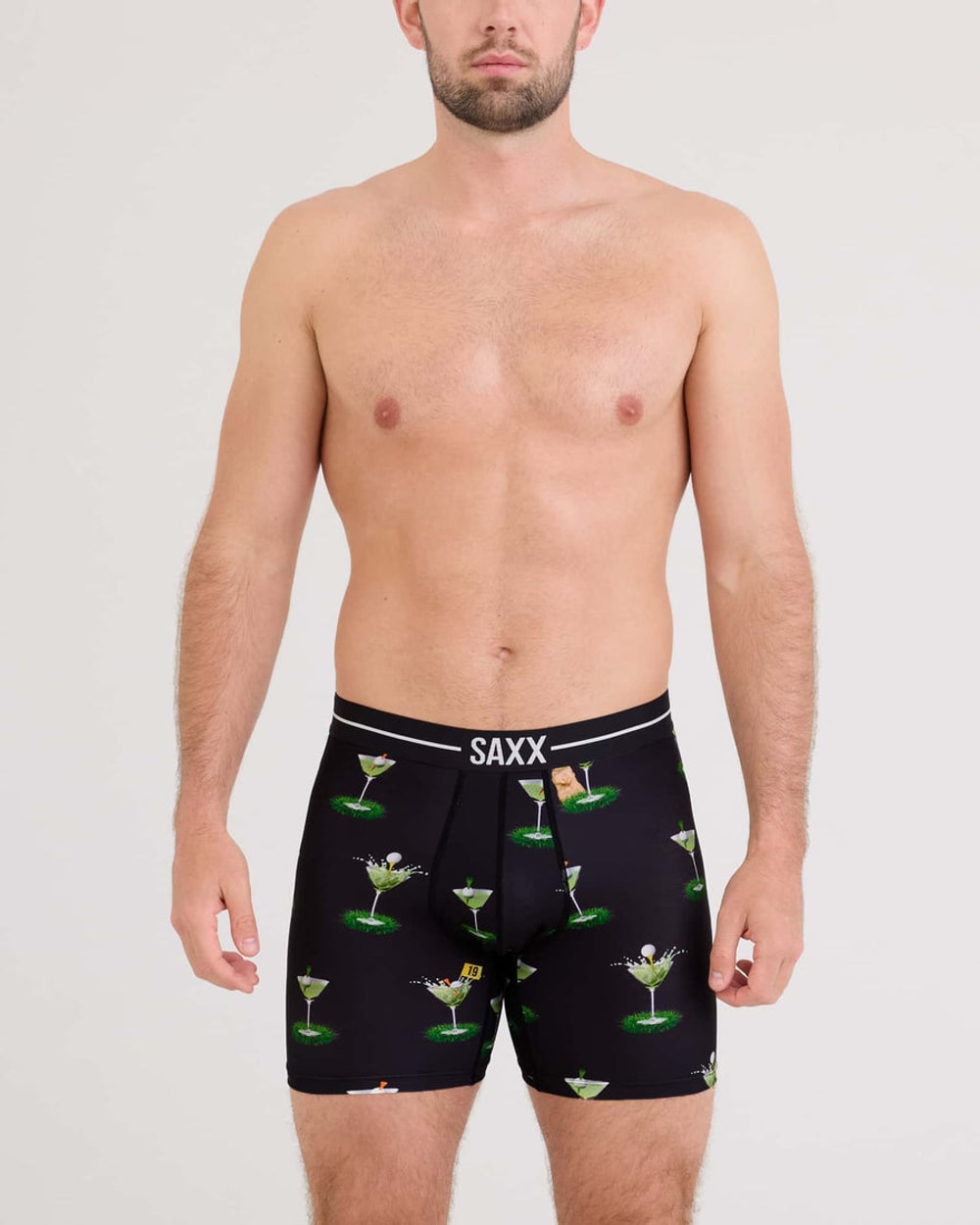 Saxx Volt Breathable Mesh Boxer Brief - My Handicap-Black