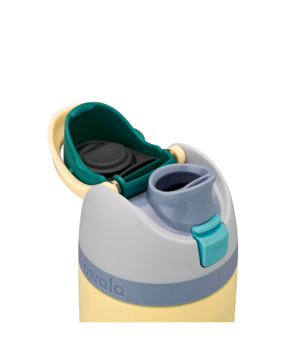 Owala FreeSip® Water Bottle - 24oz - Sunny Daze, lid open view