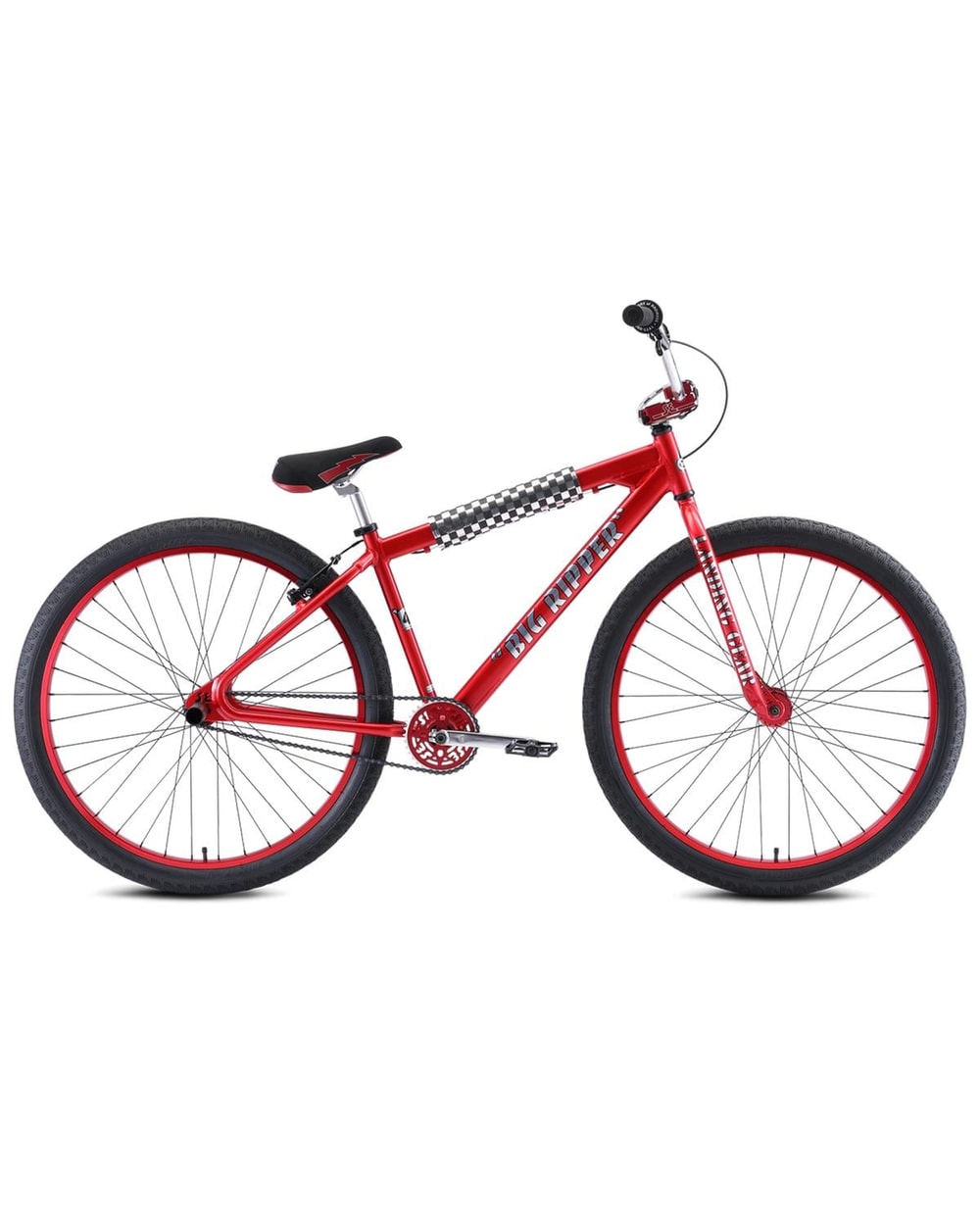SE Big Ripper 29" BMX bike in Red Ano, side profile