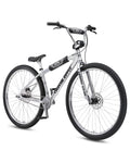 SE Colossal Ripper 32" BMX bike in High Polish Silver, three-quarter front view