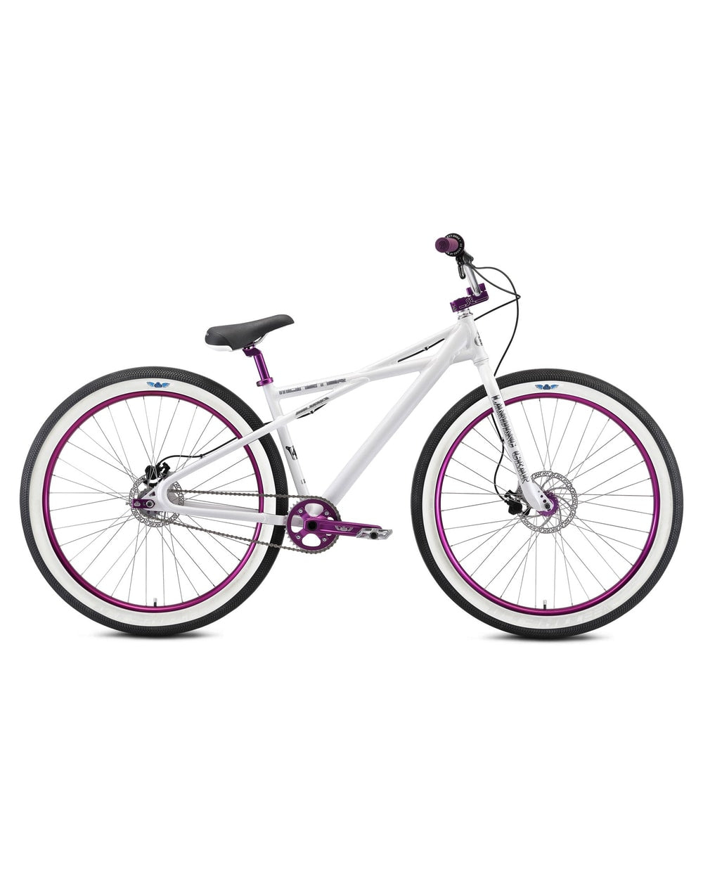 SE Monster Quad 29" BMX bike in Arctic White, side profile