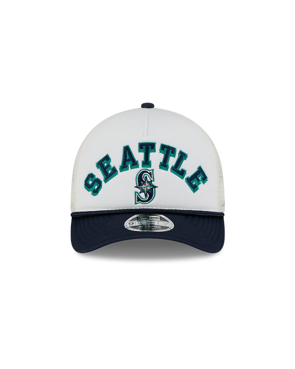 Seattle Mariners Chrome Arch 9FORTY M-Crown A-Frame Trucker Hat