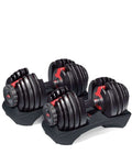 552 SelectTech Adjustable Dumbbells- Pair (5-52LBS)